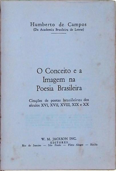 O Conceito E A Imagem Na Poesia Brasileira