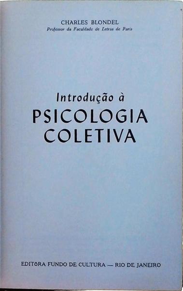 Introdução À Psicologia Coletiva