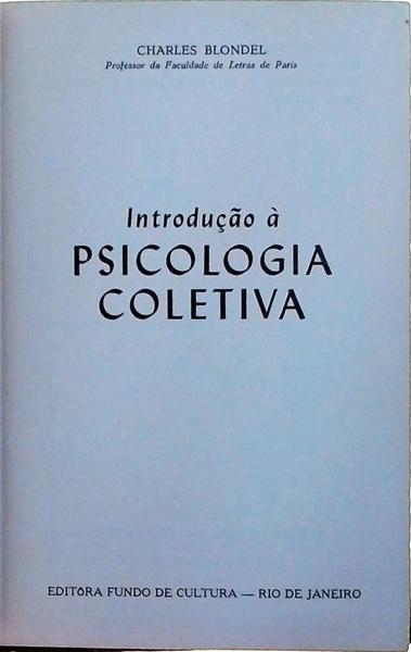 Introdução À Psicologia Coletiva