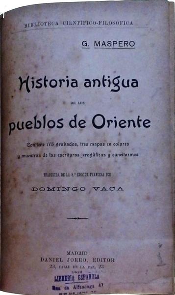 Historia Antigua De Los Pueblos De Oriente