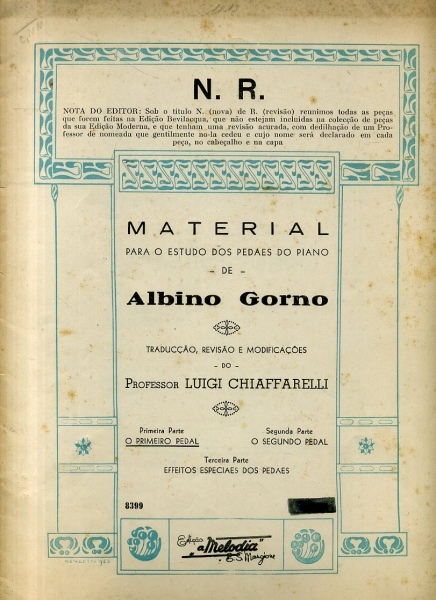 Material para o Estudo dos Pedaes do Piano (Primeira Parte)