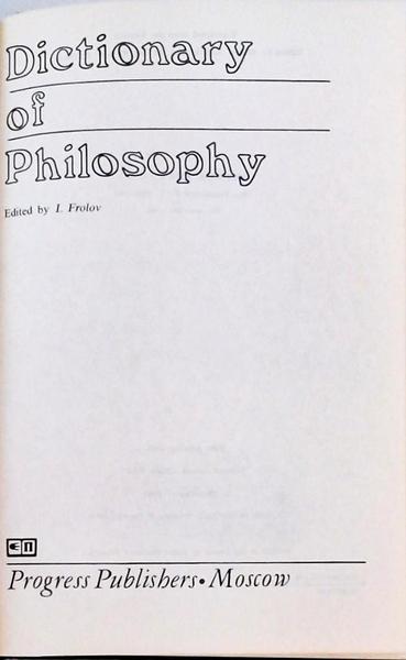 Dictionary Of Philosophy