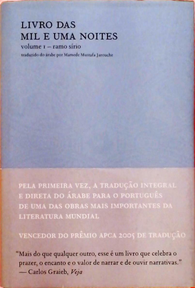 Livro Das Mil E Uma Noites Vol. 1 - Ramo Sírio