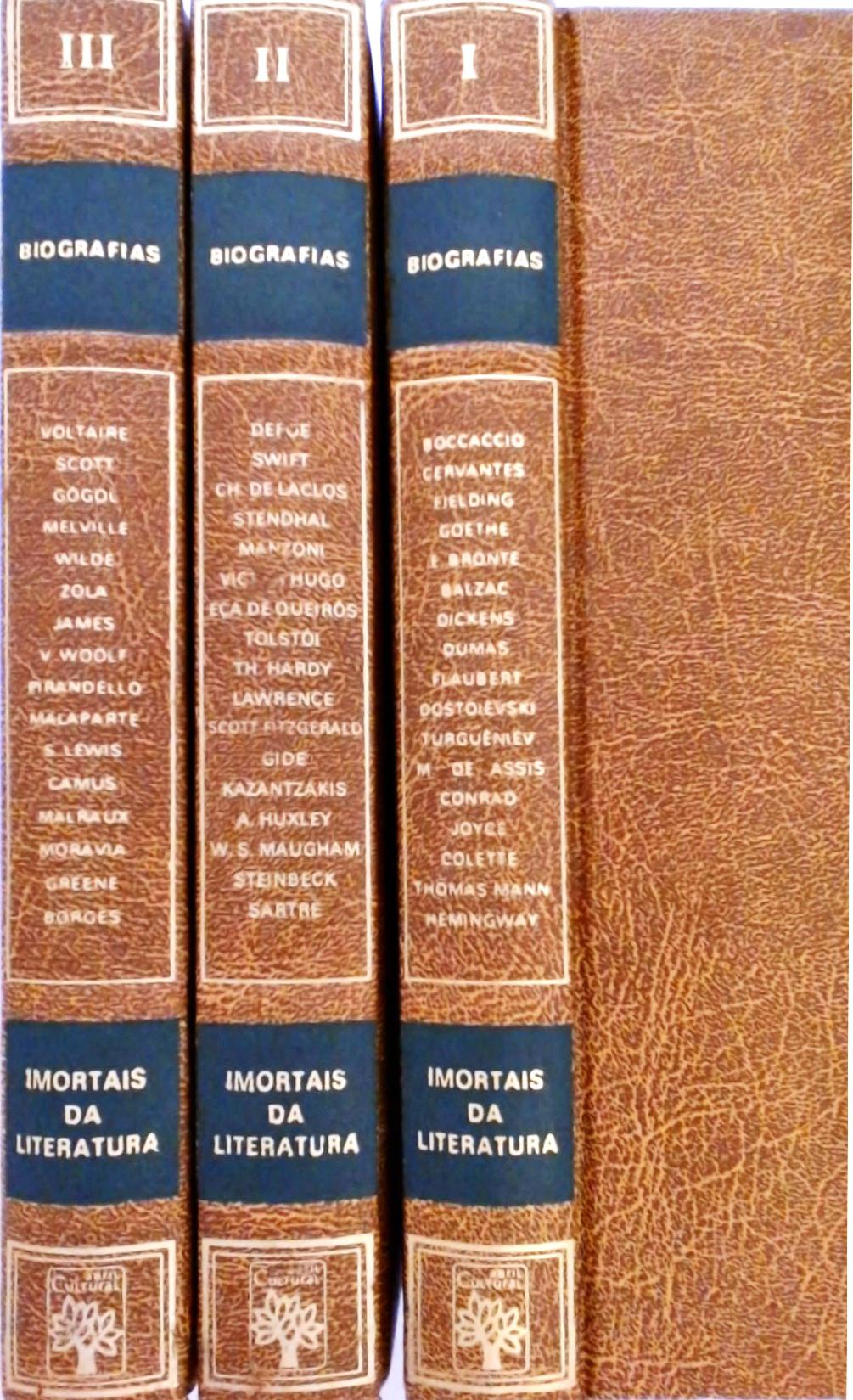 Os Imortais da Literatura Universal - Biografias (Em 3 vols.)