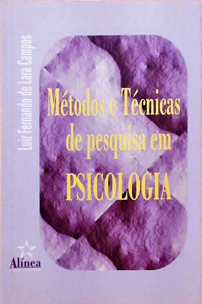 Métodos E Técnicas De Pesquisa Em Psicologia