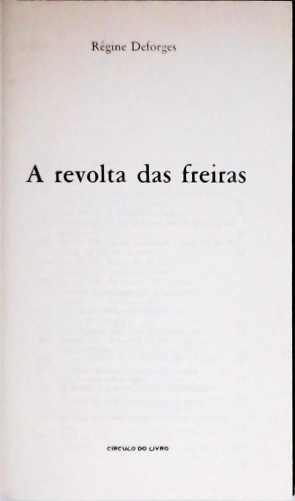 A Revolta Das Freiras