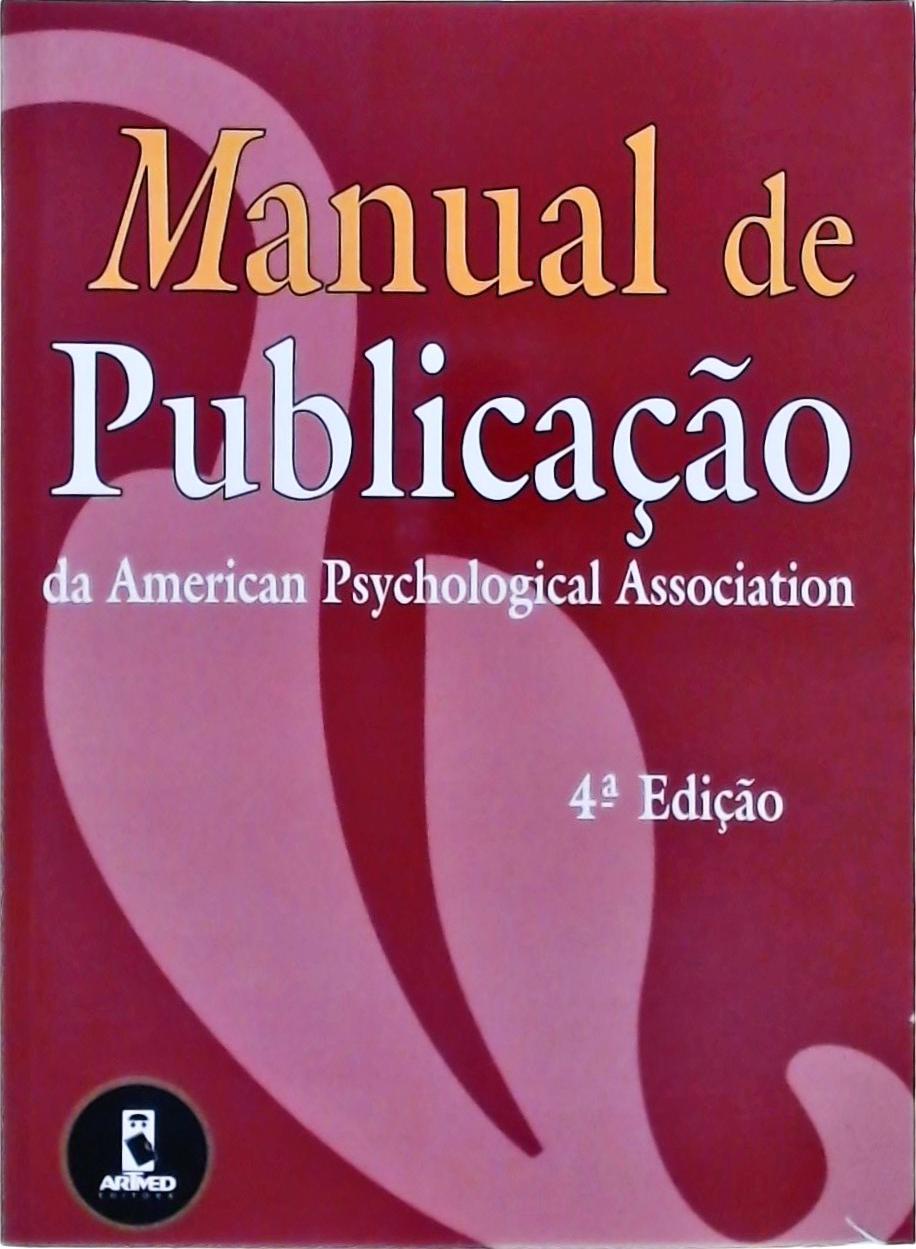 Manual De Publicação Da American Psychological Association