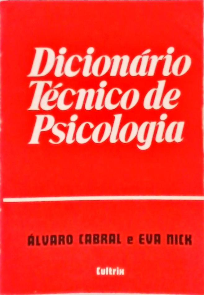 Dicionário Técnico De Psicologia