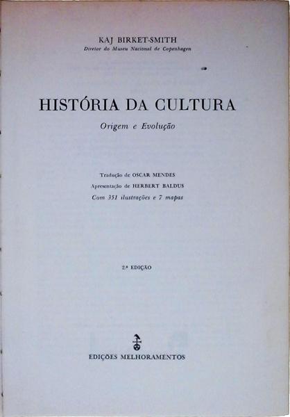 História Da Cultura