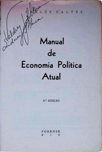 Manual De Economia Política Atual