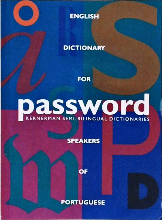 Password, English Dictionary For Speakers Of Portuguese 