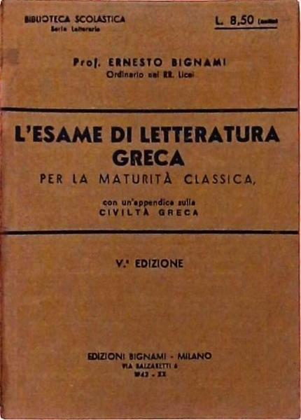 L Esame Di Letteratura Greca