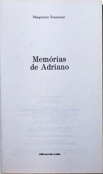 Memorias De Adriano
