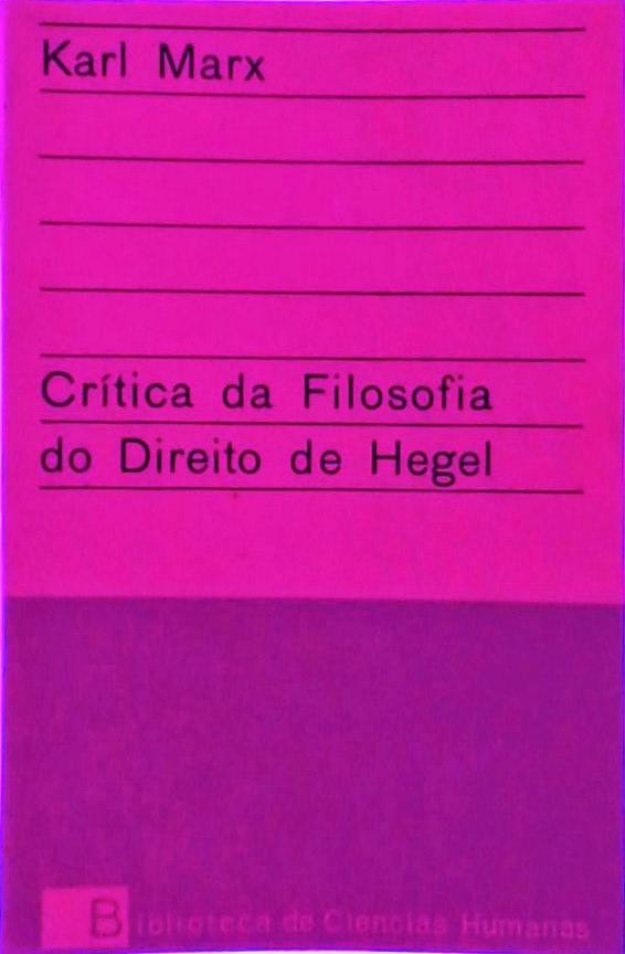 Crítica da Filosofia do Direito de Hegel