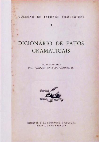 Dicionário De Fatos Gramaticais