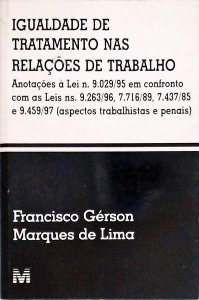 Igualdade De Tratamento Nas Relações De Trabalho