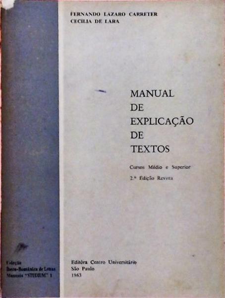 Manual De Explicação De Textos