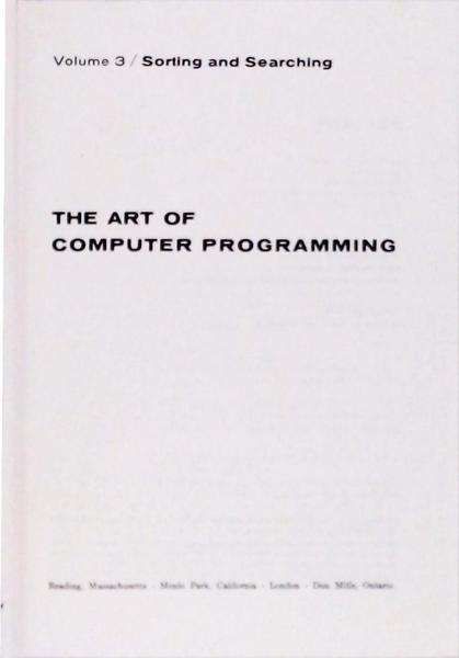 The Art Of Computer Programming Vol 3