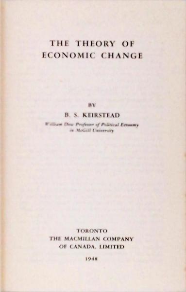 The Theory Of Economic Change