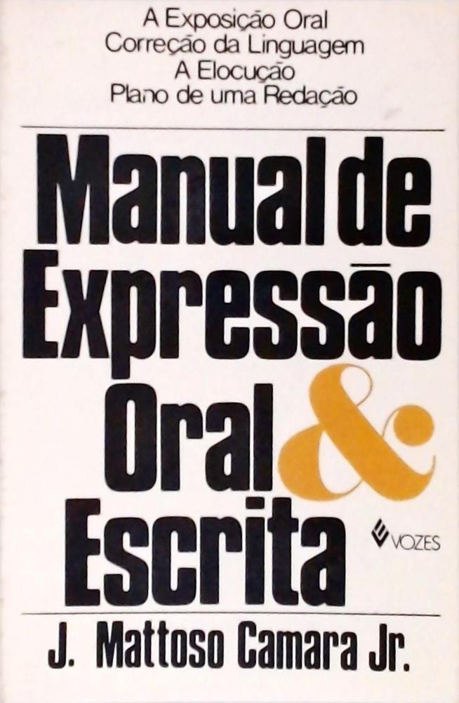 Manual De Expressão Oral E Escrita