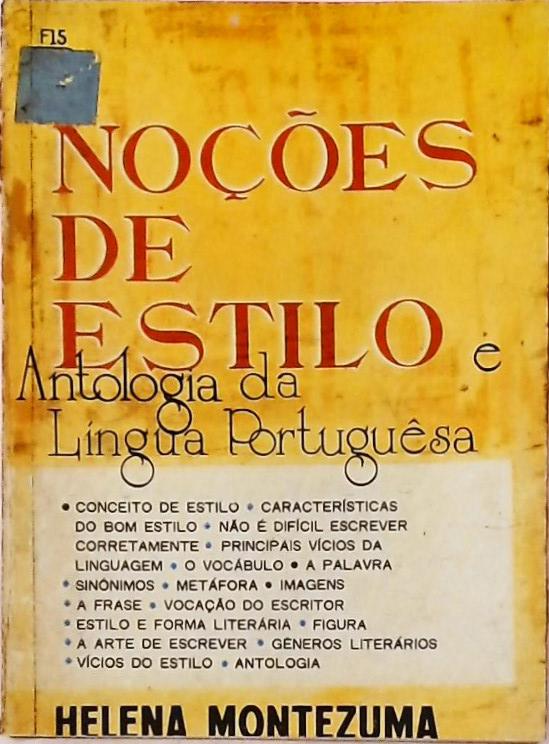 Noções de Estilo e Antologia da Língua Portuguesa