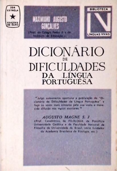 Dicionário De Dificuldades Da Língua Portuguesa