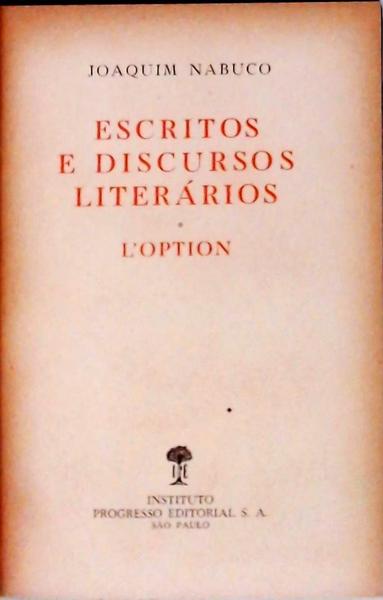 Escritos E Discursos Literários