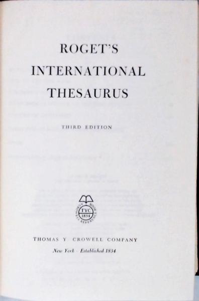 Rogets International Thesaurus