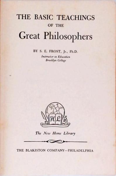 Basic Teachings Of The Great Philosophers