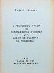 O Pedagogico Valor Da Reconhecença D Homem E O Valor De Cultura Da Pedagogia