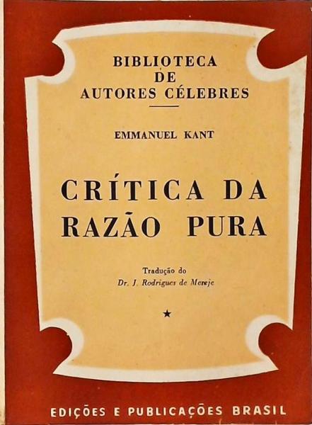 Crítica Da Razão Pura