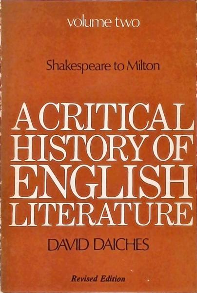 A Critical History Of English Literature Vol. 2