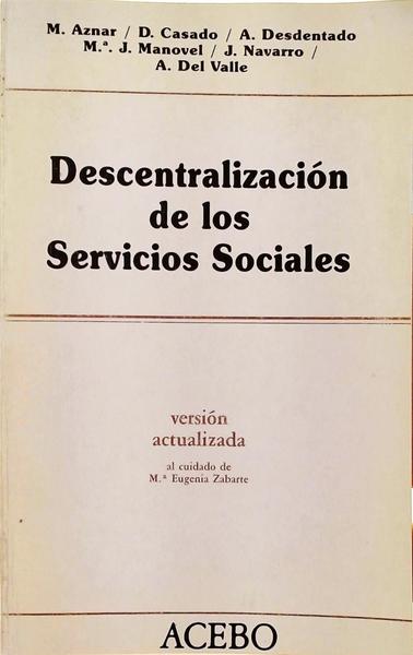 Descentralización De Los Servicios Sociales