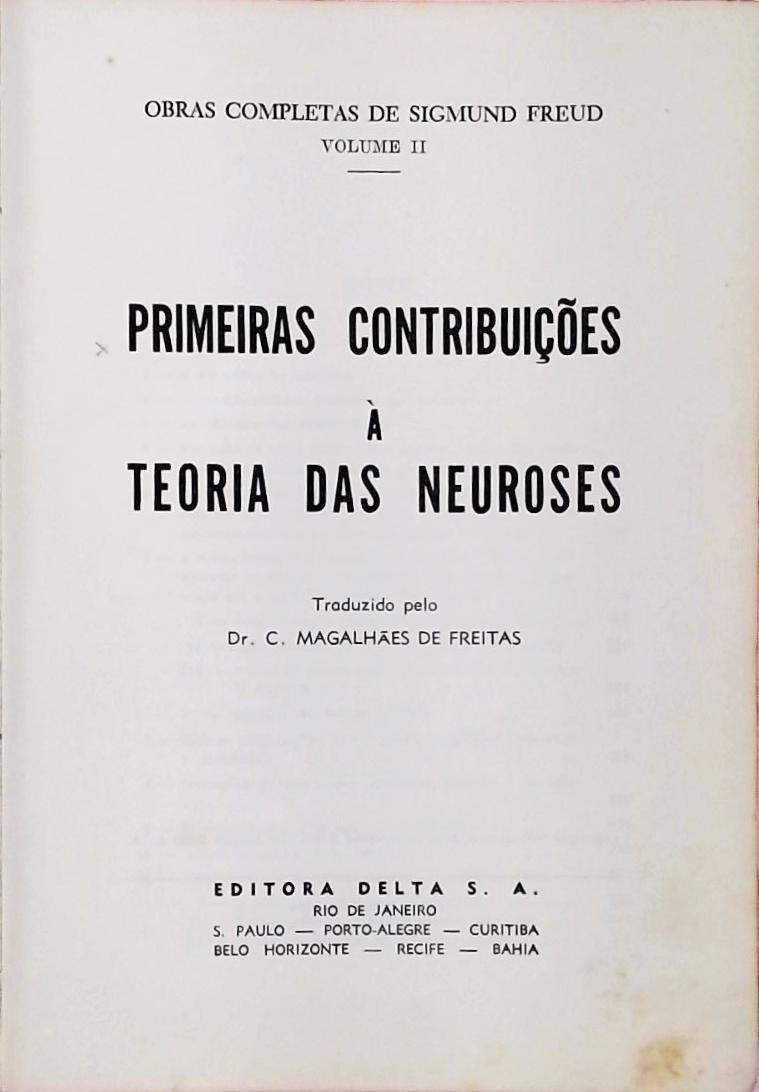 Primeiras Contribuiçoes à Teoria Das Neuroses