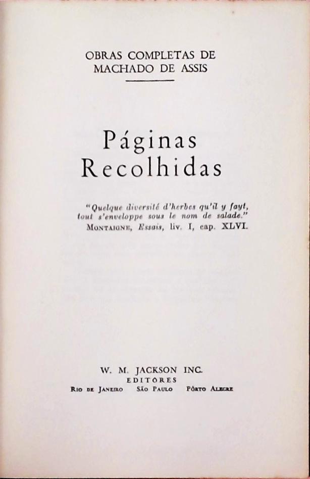 Páginas Recolhidas