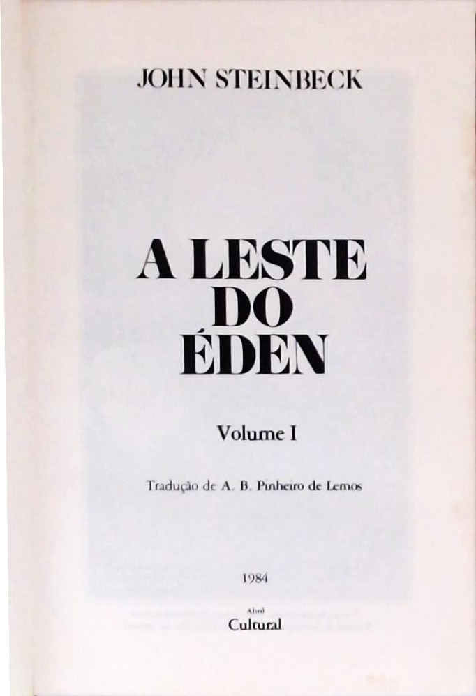 A Leste do Éden - 2 Volumes