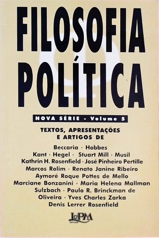 Filosofia Política - Nova Série - Volume 5
