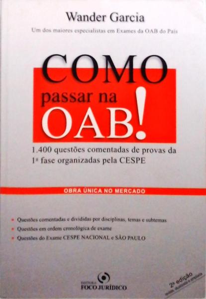 Como Passar Na Oab - 1400 Questões Comentadas