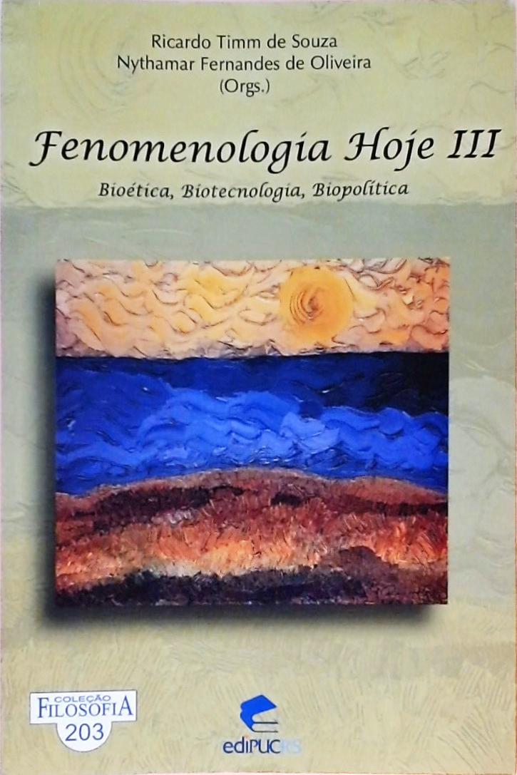 Fenomenologia Hoje III