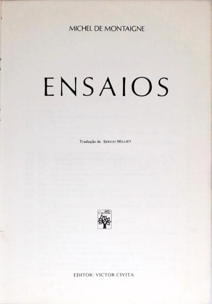 Os Pensadores - Ensaios