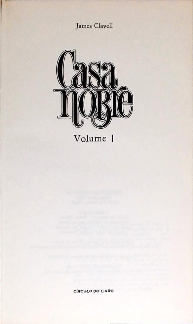 Casa Nobre - Volume 1