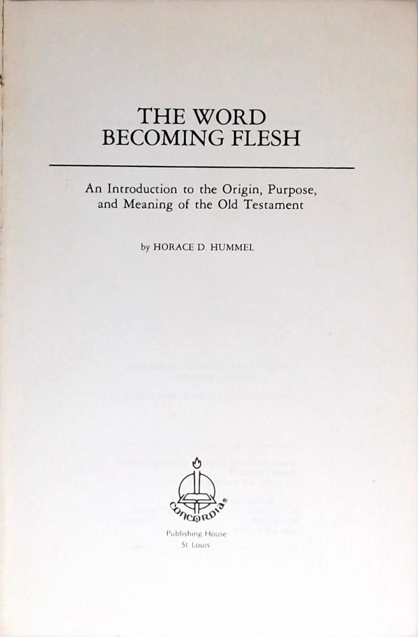 The word becoming flesh