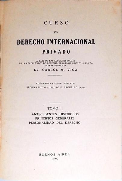 Curso De Derecho Internacional Privado - 3 Volumes