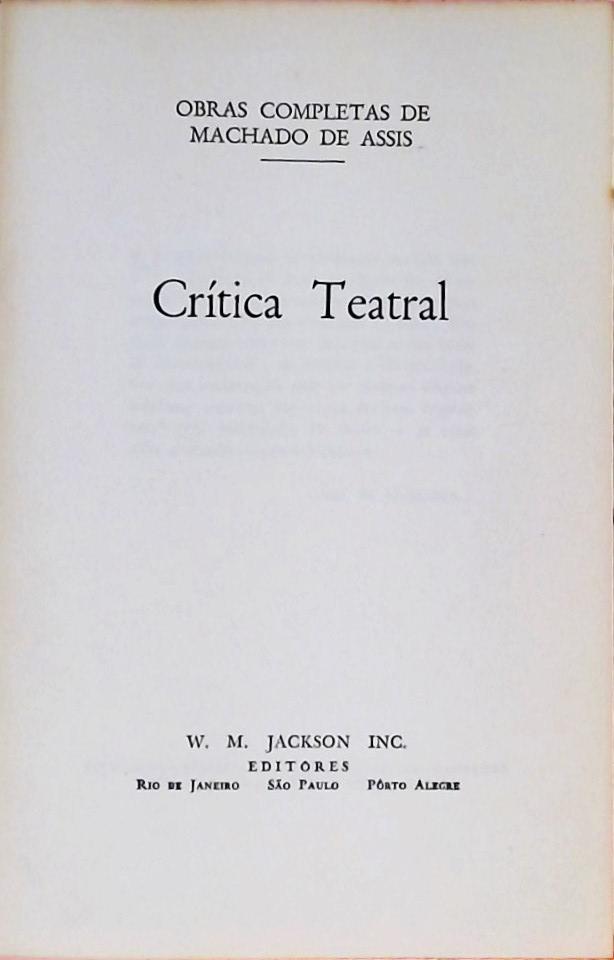 Crítica Teatral