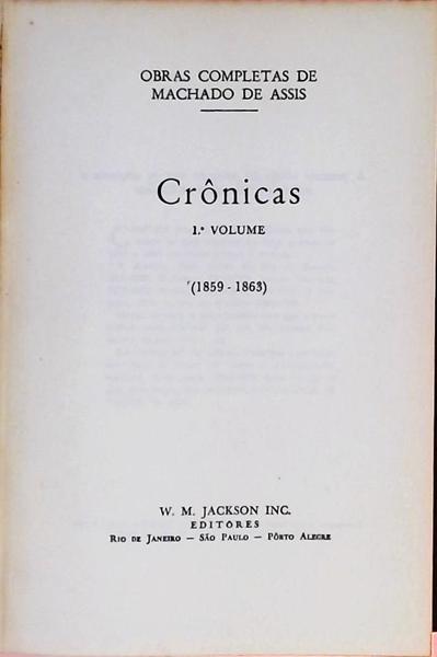 Obras Completas De Machado De Assis - Crônicas - 4 Volumes