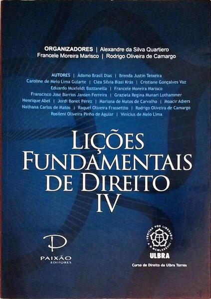 Lições Fundamentais De Direito IV