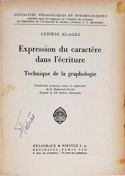 Expression Du Caractére Dans L Écriture