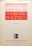 3 Encontro Nacional De Economia Política - 1998 - 2 Volumes