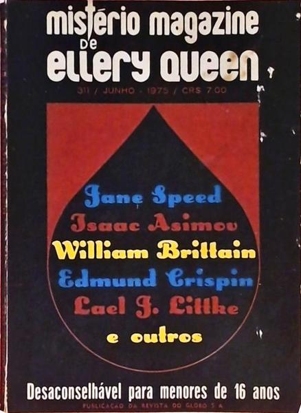 Mistério Magazine De Ellery Queen n° 311