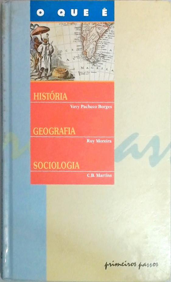 O que é Historia, O que é Geografia, O que é Sociologia